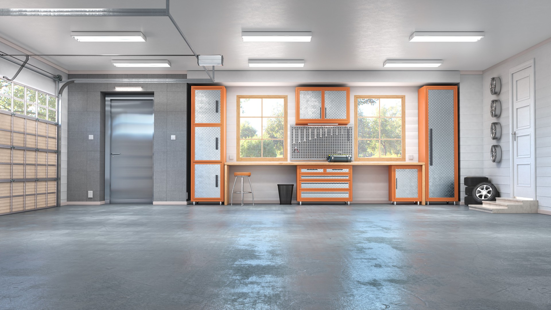 Meeting room interior. 3d illustration